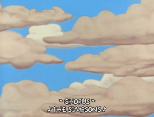bart simpson,hyperbola,season 6,episode 14,singing,clouds,writing,gag,opening credits,6x14