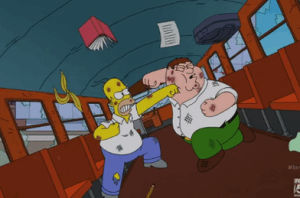 fighting,family guy,battle,crossover,simpsons