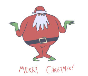 santa claus,merry christmas,funny,animation,dance,christmas,christmas card,noam sussman