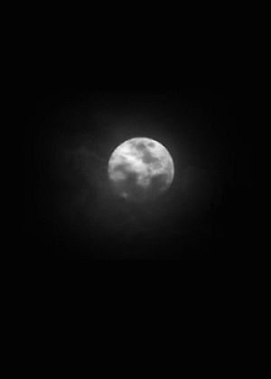 night sky,black and white,night,sky,moon,hazy night