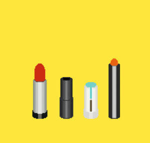 lipstick,sashakatz,art,artists on tumblr,pixel,pixel art,lips,kawaii pixels