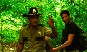 the walking dead,scared,rick grimes,nervous,andrew lincoln,twd,dramatic,shane walsh,jon bernthal,twd scenes