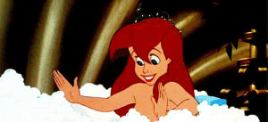the little mermaid,ariel,disney,bubbles,bubble bath