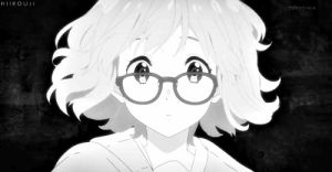 Mirai kuriyama anime monochrome GIF - Find on GIFER