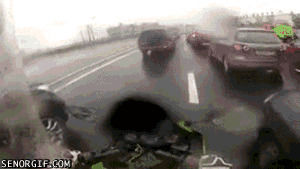 fail,car,ouch,motorcycle,transportation,passing