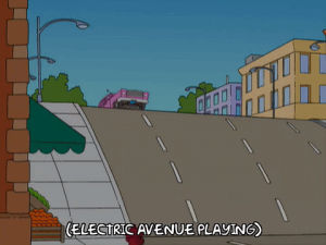 episode 1,homer simpson,car,jump,season 20,ned flanders,driving,fast,20x01,bend,reckless