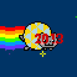 nyan cat,pop tart,2013,cat,rainbow,new year