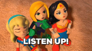 listen,supergirl,wonder woman,friends,dc,lego,dc super hero girls,listen up,lego dc super hero girls,lena luthor,out of my way,lego dcshg,legodcshg,game changers