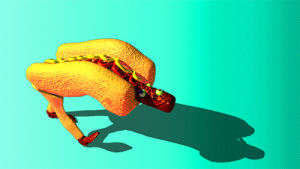 weird,surreal,limp,hot dog