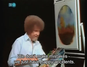 bob ross,fail,college,mistakes,the man in black