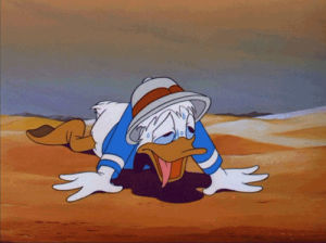 hot,hot weather,summer,donald duck,sweating,weather,sunny,heat