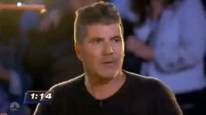 nbc,bored,agt,americas got talent,simon cowell,indifferent