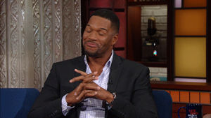 michael strahan,my lips are sealed,no,stephen colbert,well,secret,smh,late show,dont do it