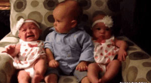 baby,twin,confused,sisters,seeing,newborn