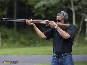 recoil,rifle,backwards,barack obama,shrugging