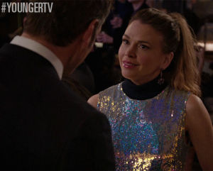 tv land,younger,sutton foster,smile,awkward,smiling,flirting,tvland,youngertv,tvl,younger tv,liza miller