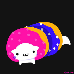animation,cat,cute,food,pink,blue,photoshop,donut,cindy suen,donut day,donut cat