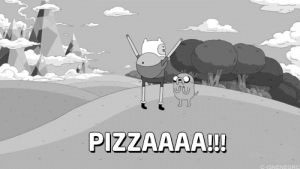 black and white,pizza,adventure time