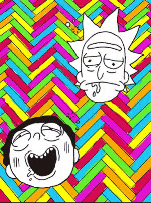 rick and morty,trippy,colorful,adult swim