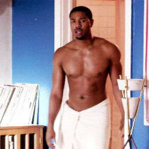 michael b jordan,shirtless,towel