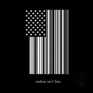 american flag,barcode,bananaslife