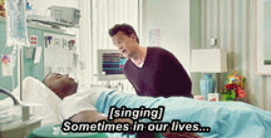 matthew perry,go on,1x08,ryan king,owen,tyler james williams,nbc go on,my singing brought you out of your coma,this is one of my favourite scenes