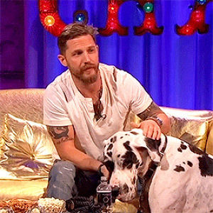 tom hardy,legend,cutiepie,alan carr,tom hardy and dogs,the chatty man show,will this ever get old