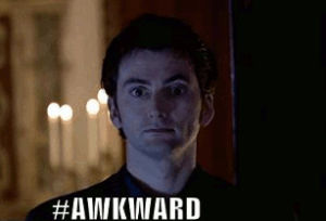 reaction,doctor who,awkward,david tennant