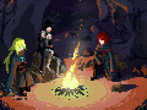pixel art,campfire