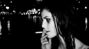 smoking girl,black and white,girl,ciggarette