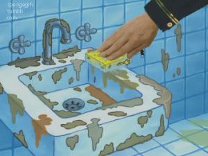 spongebob squarepants,model sponge,dirty,cleaning,bathroom,squarepants,messy