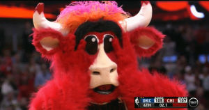 collapse,chicago bulls,basketball,nba,mascot,the worm