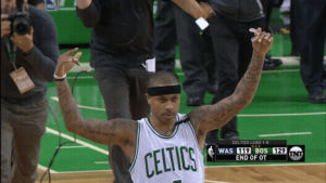 isaiah thomas,have fun,basketball,nba,excited,playoffs,pumped,boston celtics,nba playoffs,celtics,2017 nba playoffs,nbaplayoffs,amped,get into it,shannon beiste,hard to do,lets go