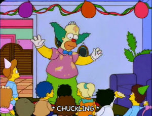 season 6,upset,episode 15,krusty the clown,6x15,krusty,chuckle