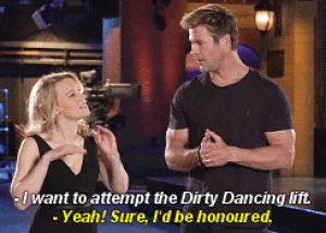 television,dance,snl,chris hemsworth,kate mckinnon,dirty dancing,shes like the wind