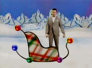 80s,christmas,retro,snow,winter,1980s,holidays,80s s,pee wee herman,retro s,sled,pee wees playhouse,80s tv shows