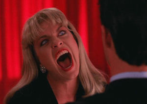 laura palmer,black lodge,twin peaks,screaming,agent cooper,angry,crazy