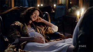 pregnant,relaxed,outlander,foot rub,pregnancy,caitriona balfe,tv,love,happy,season 2,starz,content,02x06,claire fraser,relaxation