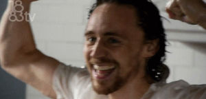 hooray,tv,happy,excited,tom hiddleston,win,yes,yay,cheer,success,cheering