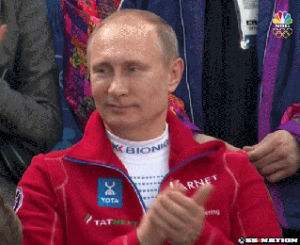 reaction,smiling,clapping,russian,vladimir putin,approving,smile