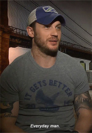 tom hardy,sky,the drop,tomhardyedit,junket,tommy in a tight t shirt,first with text,savvy and lovey,set is a bit wonky but i need practice,and tommy makes a good subject