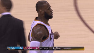 lebron james,excited,hype,cleveland cavaliers,nba finals,game 3,lbj,chest bump,the finals,2017 nba finals,2017 nba finals game 3