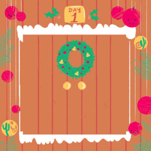 advent calendar,twodots,christmas,illustration,gift,dots