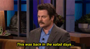 ron swanson,tv,parks and recreation,nick offerman,salad