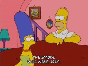 homer simpson,marge simpson,season 16,smoke,mad,episode 21,disappointed,16x21