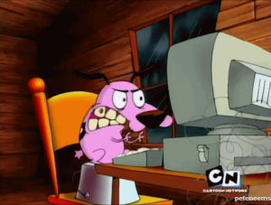 angry,computer,courage the cowardly dog