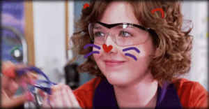 degrassi,happy,kitty,smiling,aislinn paul,kitty face,goggles,kittycatfaces,cat whiskers