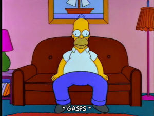 earthquake,homer simpson,couch,season 4,shaking,4x03,episode 3,scared,gasp