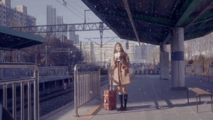 cinemagraph,train,station