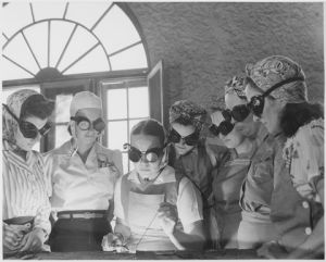 world war ii,vintage,throwback,goggles,national archives,homefront,rosie the riveter,workplacesafety,archive,international womens day,womens day,womens history,womens history month,womenswork,weld